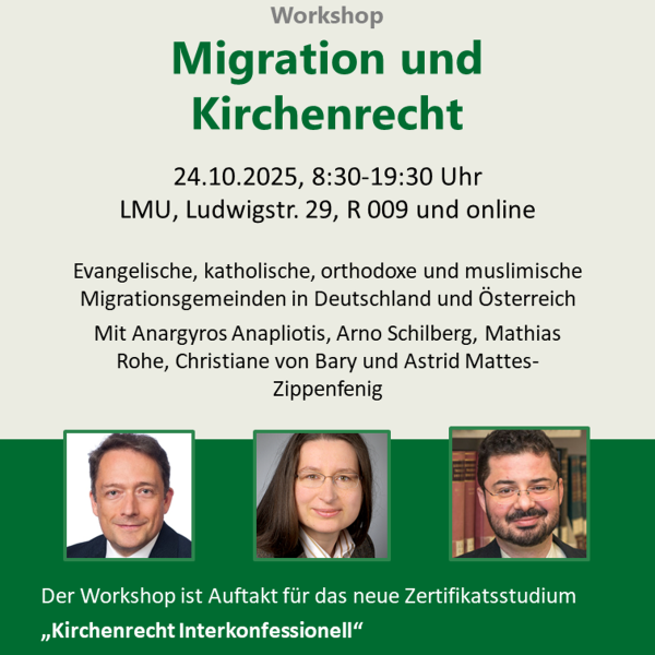 Workshop und Präsentation: Kirchenrecht interkonfessionell 