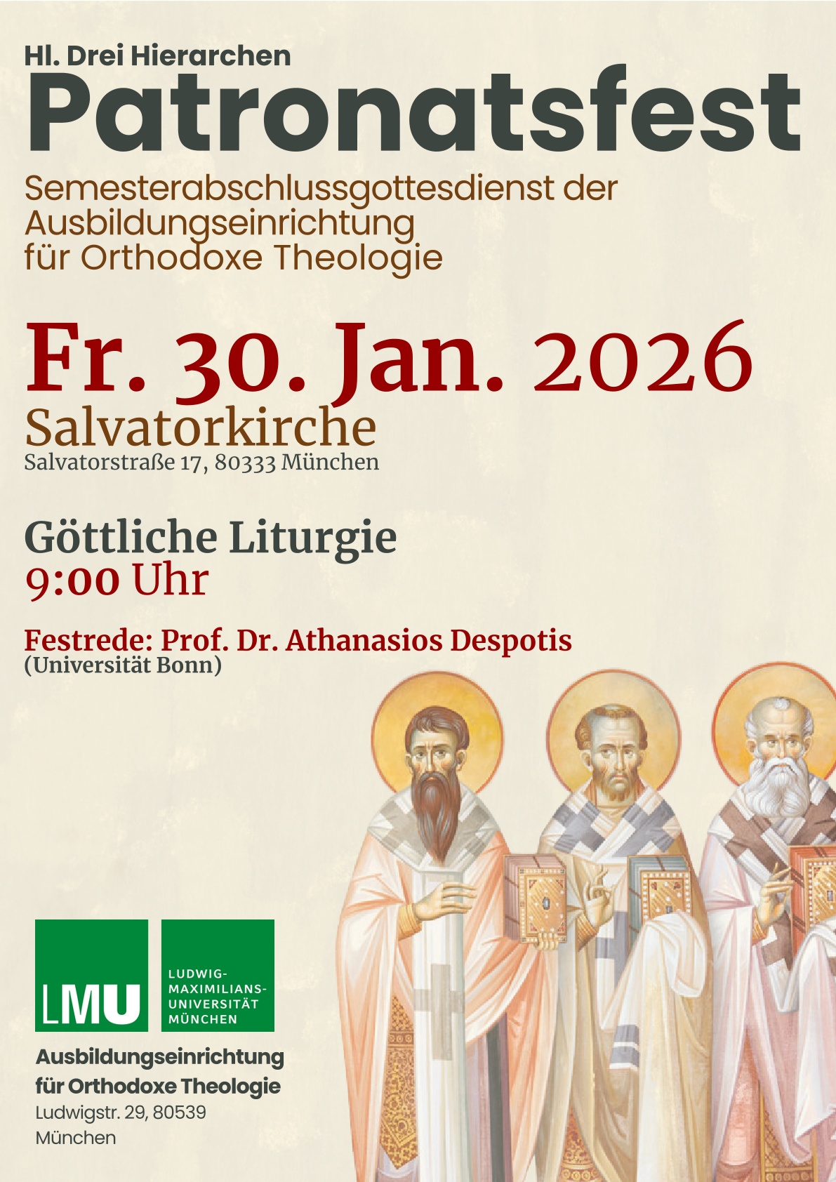 Feier der Drei Hierarchen 