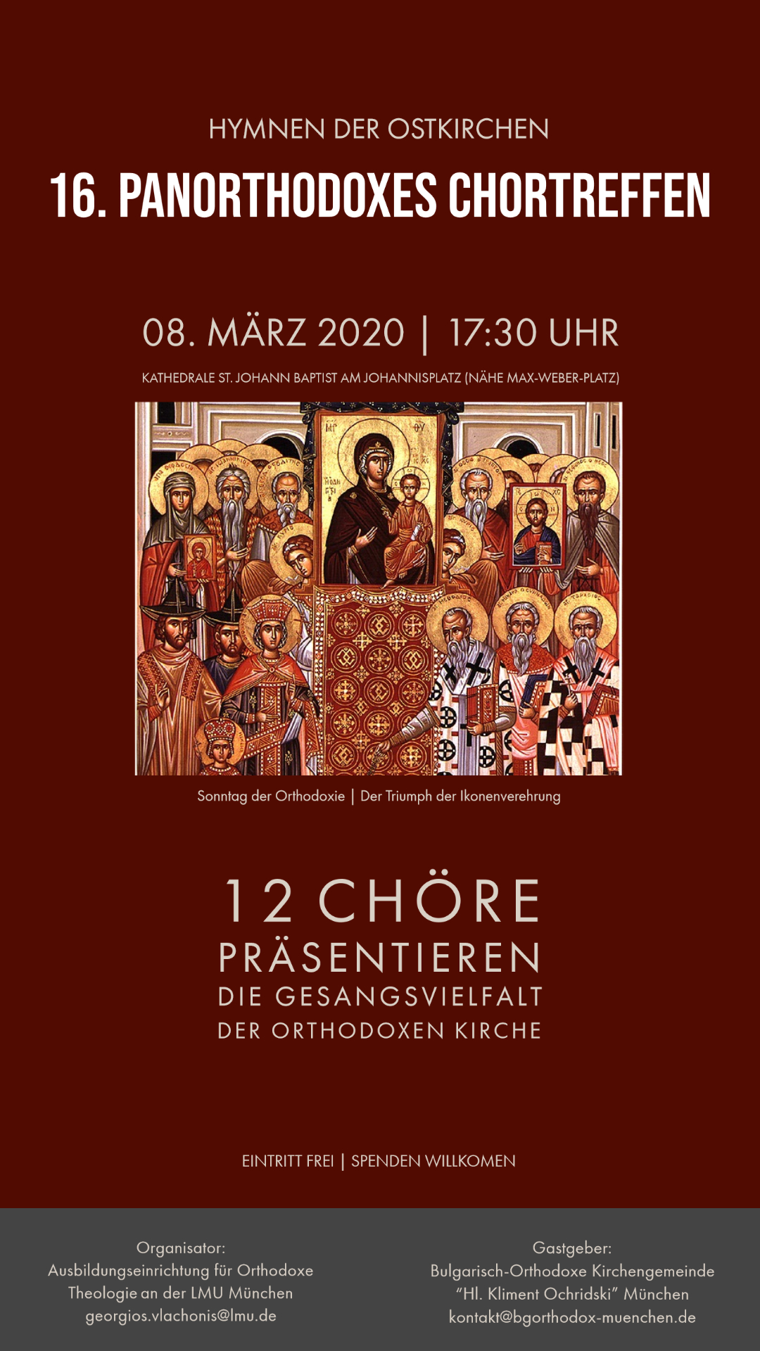 Panorthodoxes Chortreffen 2020 (Ankündigung)